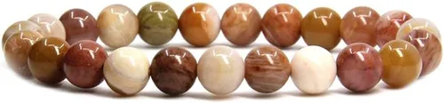 Miniatura 71 de Amandastone Pulsera elástica de cuentas redondas de 0.315 in con piedras preciosas naturales de 7 pulgadas