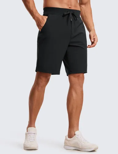 Miniatura 5 de CRZ YOGA Men's Four-Way Stretch Workout Shorts - 9'' Linerless Soft Durable for Casual Athletic with Pockets