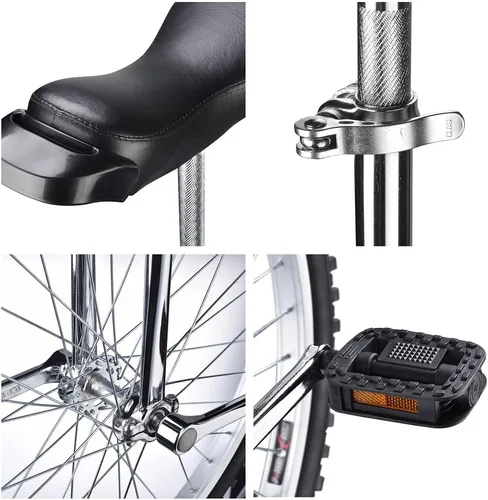 Miniatura 5 de ZeHuoGe 16" Unicycle Excelente Manganeso Marco de Acero de Manganeso Protección Mute Cojinete de EE.UU. Entrega plateado