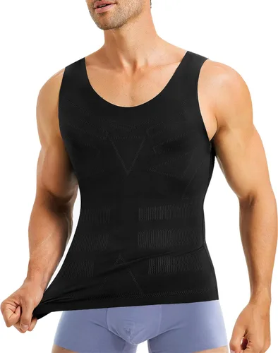 Miniatura 2 de TAILONG Camisas de compresión de ginecomastia para hombre, fajas moldeadoras para adelgazar el cuerpo, chaleco sin mangas, fajas para hombres