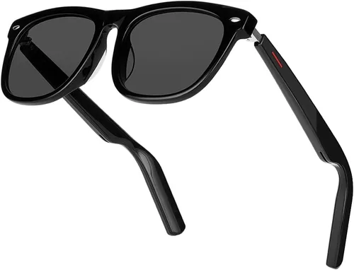 Lentes de sol inteligentes con altavoz AAC para hombres y mujeres, foto remota con oído abierto, música manos libres, ajuste de caras grandes,