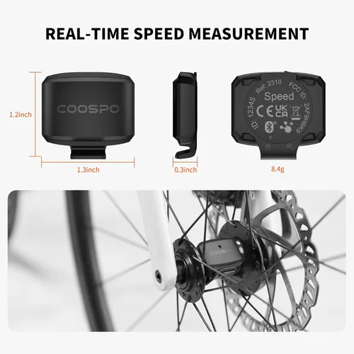 Miniatura 5 de COOSPO Speed/Cadence Sensor BK9 for Indoor/Outdoor Cycling, Bluetooth 5.0 ANT+ Wireless Cycling RPM Cadence Speed Sensor BK9S Velocidad