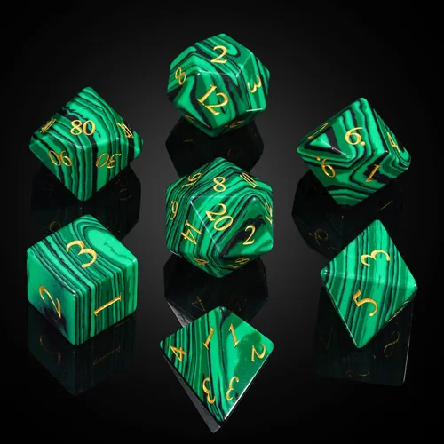Miniatura 24 de UDIXI Juego de dados de piedras preciosas de amatista, dados DND de piedra de cristal D&D con estuche de regalo para juegos de rol y juegos de mesa