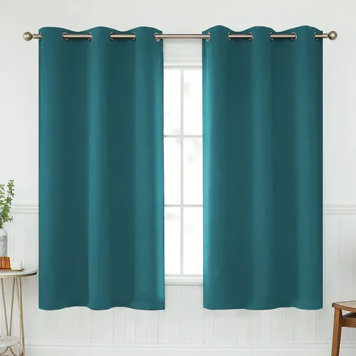 Miniatura 24 de KEQIAOSUOCAI Cortinas rosa bebé de 63 pulgadas para habitación de niñas - Con aislamiento térmico que oscurece la habitación, cortinas de ventana