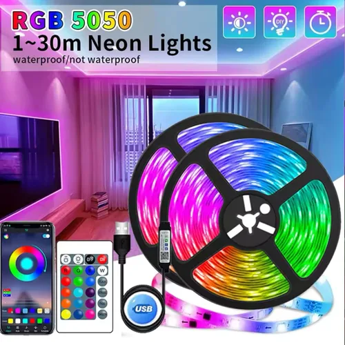 Miniatura 6 de Luz LED para TV, tira de luz RGB que cambia de color, tira de luz de TV con control remoto USB para TV de 32 a 80 pulgadas, instalación rápida