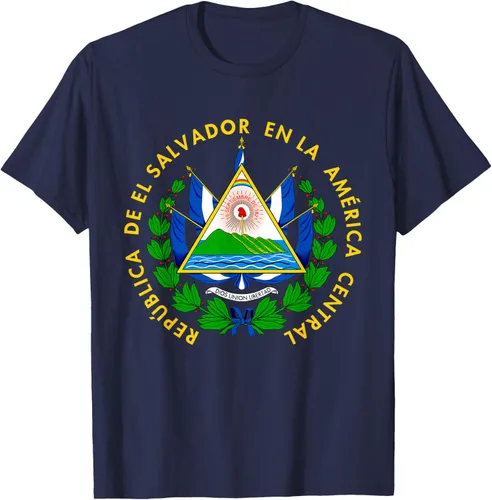 Miniatura 75 de Camiseta con diseño de emblema de la bandera de El Salvador