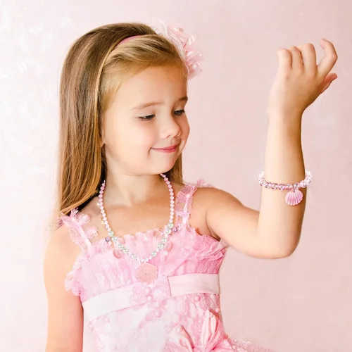 Miniatura 9 de Sumind 6 juegos de joyas para niñas pequeñas, collar de cuentas y pulsera para disfraz, joyas, regalos de princesa para fiestas (estilo mágico)