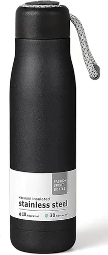 Miniatura 24 de Botella de agua pequeña de 12 onzas, botella de agua aislada Dusgut, de acero inoxidable, con tapa portátil de boca ancha, azul Fuerza Aérea Azul