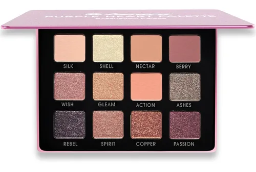 Lamora Paleta de sombra de ojos rosa: 12 sombras suaves de rosa malva, paleta de maquillaje de ojos multiusos con acabados mate y brillantes,