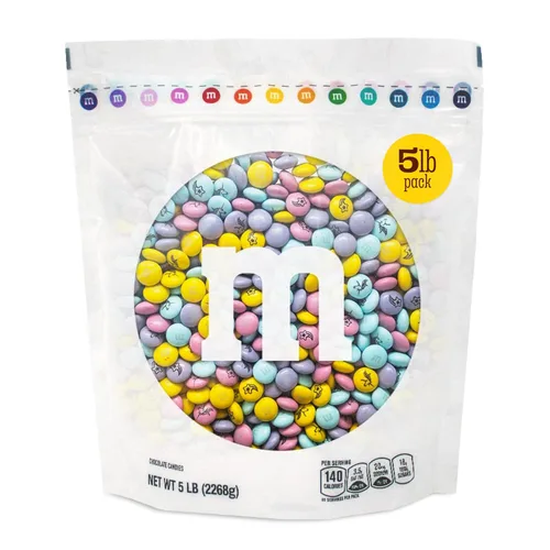 Miniatura 13 de M&M'S Caramelos de cumpleaños de chocolate con leche, 5 libras de dulces a granel con imágenes prediseñadas de feliz cumpleaños impresas, perfectos