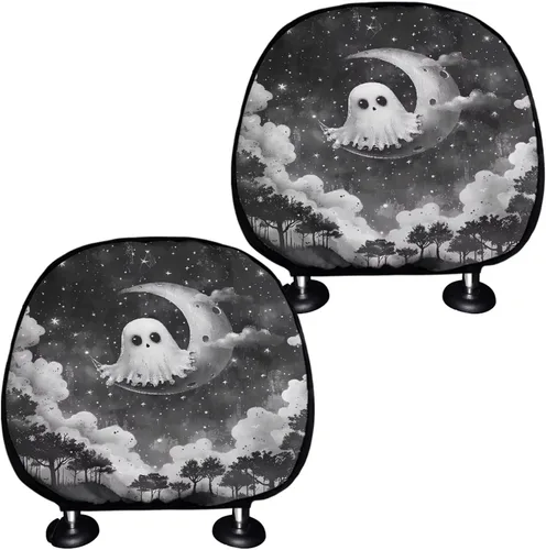 Miniatura 17 de Funda personalizada para reposacabezas de asiento de automóvil, regalos personalizables, transpirables, paquete de 2 fundas de cojín para asiento