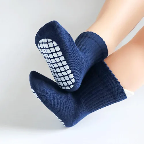 Miniatura 5 de Calcetines tobilleros antideslizantes para niños pequeños con pinzas para recién nacidos, elásticos, para bebés de 1 a 3 años, 3 pares