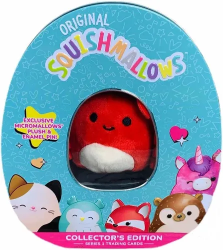 Miniatura 4 de Squishmallows Juego de lata oficial de Kellytoy Coleccionista con pin exclusivo de Micromallow y cajas comerciales, elige tu favorito
