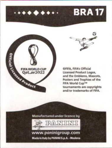 Miniatura 2 de Pegatinas de Panini 2022: Camino a la Copa Mundial de la FIFA Qatar 2022 #BRA17 Neymar Jr Brasil Tarjeta de fútbol
