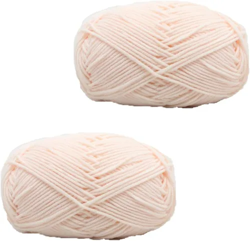 Miniatura 9 de 3.53 oz (2 rollos) Hilo de algodón de leche ecológico de algodón de ganchillo para tejer bufanda/hilo de ganchillo de lujo, cálido, suave, ligero, #1