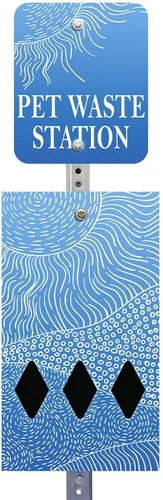 Miniatura 18 de ZERO WASTE USA NUEVA 2026 DISPENSE-ART™ Estación de basura para perros de aluminio con impresión UV de 7 pies - Sin bote de basura - 25% más