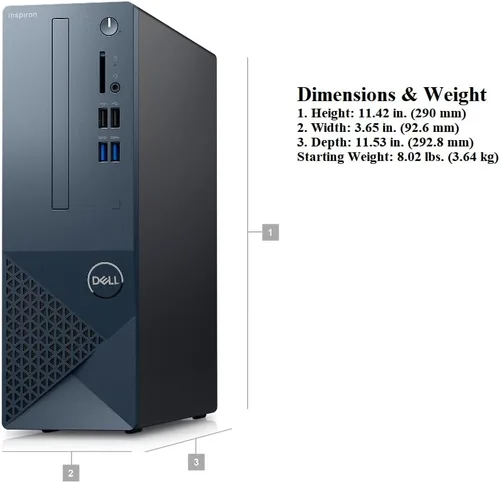 Miniatura 3 de DELL Computadora de escritorio pequeña Inspiron 3020S 2023, Intel Core i5-13400, gráficos Intel UHD 730, Bluetooth, WiFi, Windows 11 Pro, servicios