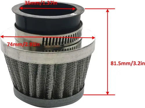 Miniatura 3 de PZ19 nuevo carburador con filtro de aire de 1.38 pulgadas de repuesto para ATV 50cc 70cc 80cc 90cc 110cc 125cc Dirt Bike Taotao Kazuma SunL Baja