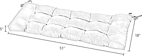 Miniatura 6 de Greendale Home Fashions Cojín de banco para exteriores de 51 pulgadas, Adobe Stripe