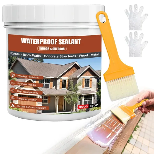 Miniatura 8 de Invisible Waterproof Agent 35oz Sellador transparente para baño, ducha, hormigón y techo