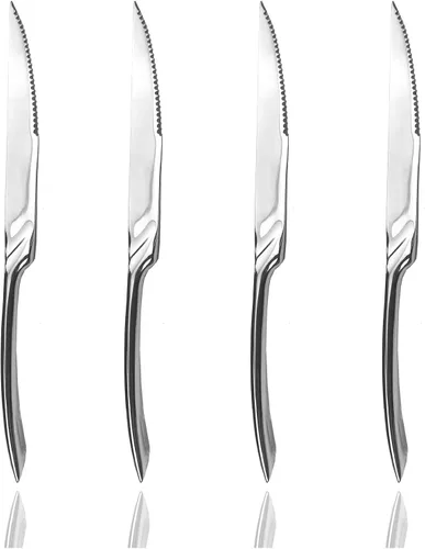 Miniatura 10 de JASHII Juego de cubiertos de 20 piezas de acero inoxidable multicolor para 4, utensilios de comida, incluye tenedores, cuchillos, cucharas, aptos