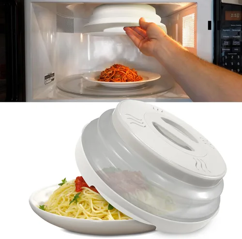 Miniatura 11 de Tapa magnética para microondas Hover Cover con agarre magnético de alta potencia, el agarre magnético más fuerte, tapa de alimentos plegable de 12