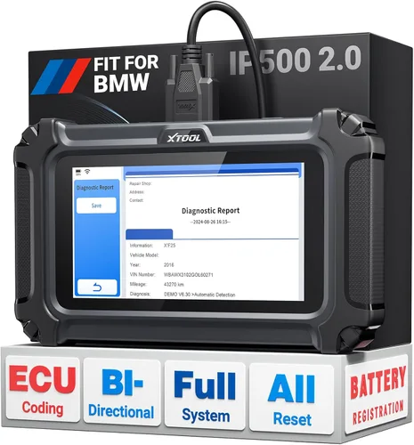 XTOOL IP500 para escáner BMW OBD2, herramienta de escaneo bidireccional de sistemas completos con ECU C0ding, herramienta de registro de batería