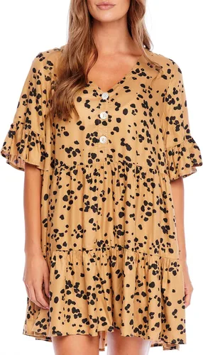 Miniatura 9 de Mud Pie Vestido de manga corta con volantes para mujer Aster
