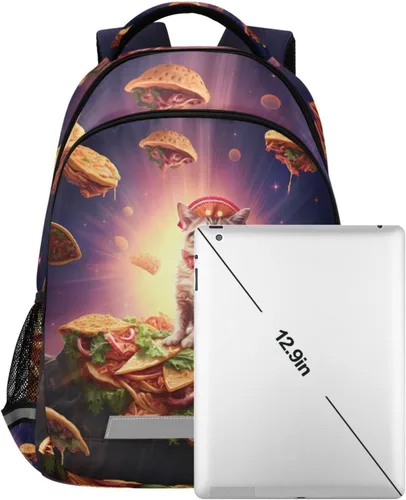 Miniatura 7 de Mochila de lobo galaxia púrpura para niños y niñas, bolsas de libros de escuela primaria con clip para el pecho 202A0536, 202A0047, Mochilas