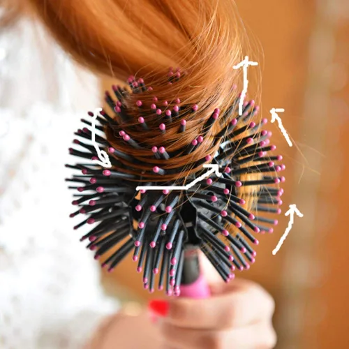 Miniatura 4 de Cepillo de pelo esférico peine esférico 3D peine bomba rizo cepillo de pelo peinado salón redondo herramienta de rizado para hombres mujeres