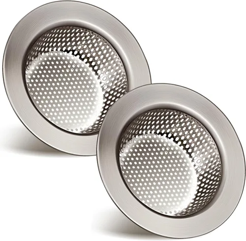 Miniatura 8 de Retisee 2 piezas de colador de fregadero de acero inoxidable para fregadero de cocina, cesta de colador de drenaje, cubierta de malla, colector