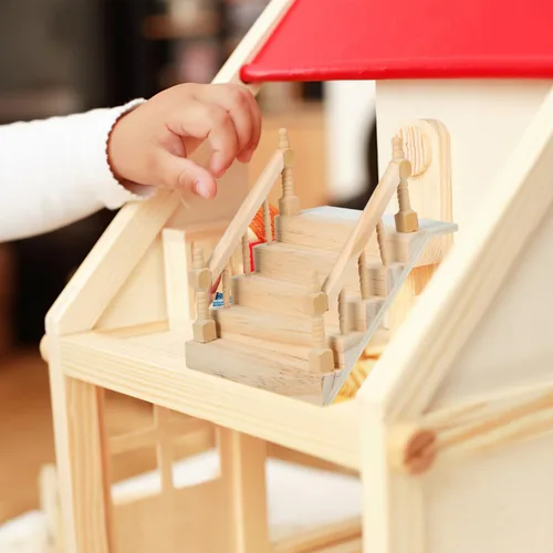 Miniatura 3 de Angoily Miniatura Casa de Muñecas Escalera Escritorio Ornamento Simplemente Escalera Pasamanos Exterior Barandillas