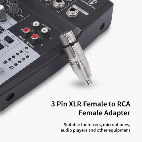 Miniatura 4 de Paquete de 3 adaptadores RCA hembra a XLR de 3 pines, convertidor de género cambiador de audio, adaptador XLR a RCA para amplificador mezclador