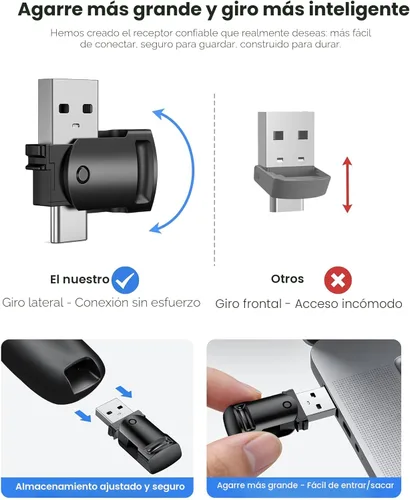 Miniatura 5 de Presentador Clicker Presentador Inalámbrico Remoto para PowerPoint, Clicker de PowerPoint con Control de Volumen PowerPoint Advancer de Diapositivas