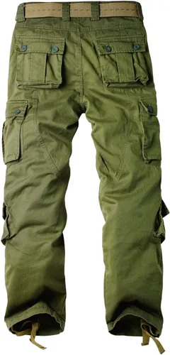Miniatura 3 de Pantalones cargo de trabajo para mujer, de algodón, con 8 bolsillos, informal, estilo de combate militar