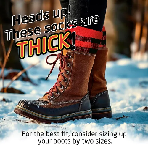 Miniatura 5 de HOT FEET Calcetines térmicos para mujer, calcetines térmicos para clima frío, gruesos y cálidos, para senderismo, calcetines aislados, tallas