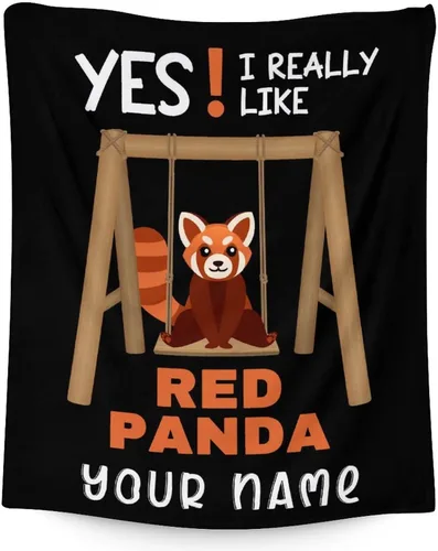 Miniatura 19 de Manta de panda rojo para niños, suave, mullida y acogedora, manta de regazo de 30 x 40 pulgadas para sofá, oficina, mantas cálidas negras para regalo