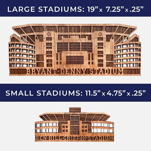 Miniatura 7 de The Ohio State University Buckeyes Stadium - Arte de pared, decoración de fútbol de la NCAA, regalos de recuerdos para papá, cueva del hombre, bar