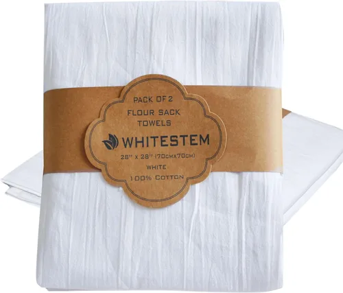 Miniatura 51 de Toallas de saco de harina, toalla de té para manualidades, toalla de cocina, toallas de secado de platos, toalla de algodón en blanco para bordado