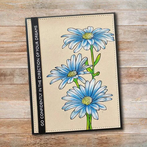 Miniatura 5 de Lottoy Juego de sellos y troqueles transparentes de silicona de manzanilla para hacer tarjetas, álbum de fotos en relieve para manualidades