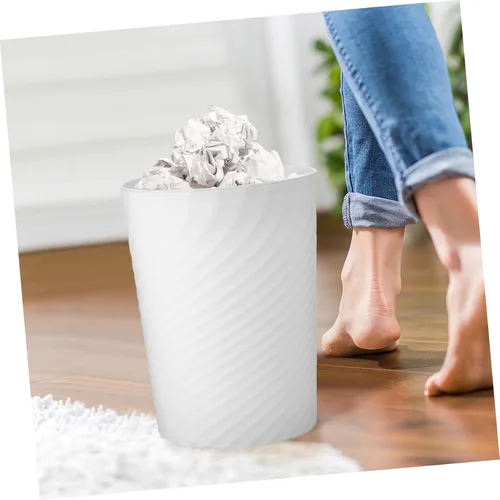 Miniatura 9 de Cabilock Bote de basura de plástico, blanco, 1.0 litros, duradero, fácil de usar, ideal para el hogar y la oficina
