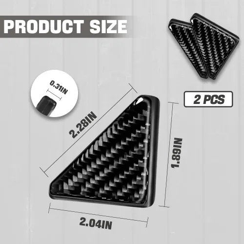 Miniatura 2 de 2 protectores de esquina de puerta de automóvil, protectores de borde de puerta delantera de fibra de carbono, protector de borde de puerta