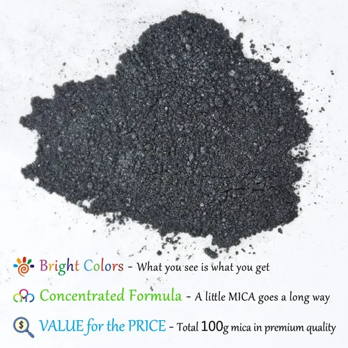 Miniatura 2 de Pigmento de Color de Resina Epoxi - Enorme Polvo de Mica Metálica de 100g/3.5 Onzas para Coloración de Arte de Resina Epoxi, Elaboración