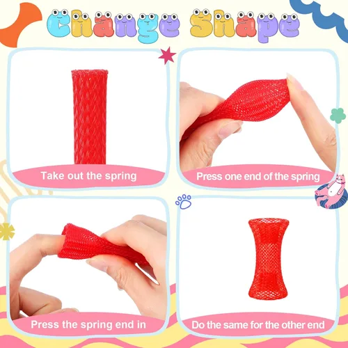 Miniatura 4 de Leitee 60 Pcs Cat Spring Toys Kitten Colorful Fun Tubes Indoor Interactive Cat Tube Plastic Coil for Pet Hunt Scratching (Rainbow Colors)