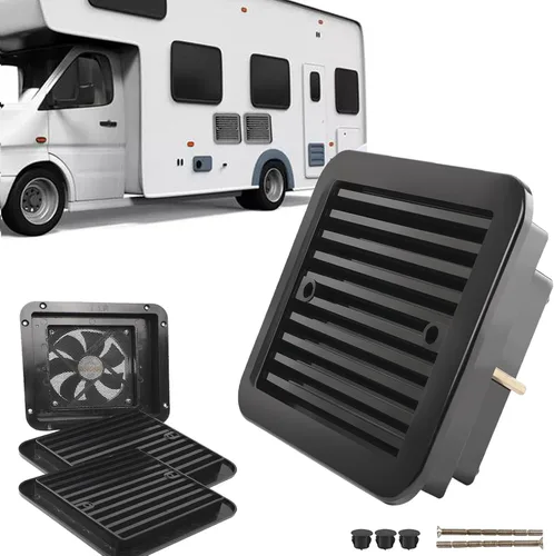 AUTOXBERT Ventilador de ventilación de escape para caravana, 2.4 W, 12 V, ventilador de ventilación de aire silencioso unidireccional para caravana,