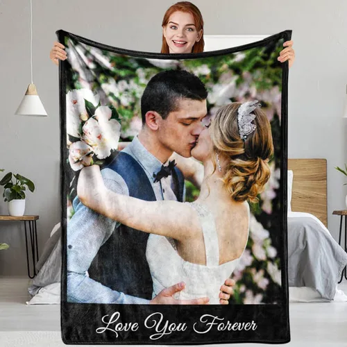 Miniatura 12 de Regalos personalizados para parejas: manta personalizada con fotos, manta personalizada con fotos, regalos de cumpleaños para novio, novia, esposa