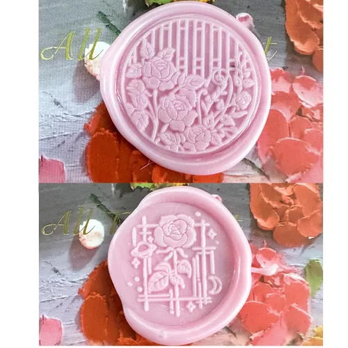 Miniatura 6 de 3 piezas de sello de cera de rosa de repuesto de cabeza retro antigua de cera de sellado de álbumes de recortes cabeza para invitaciones de fiesta
