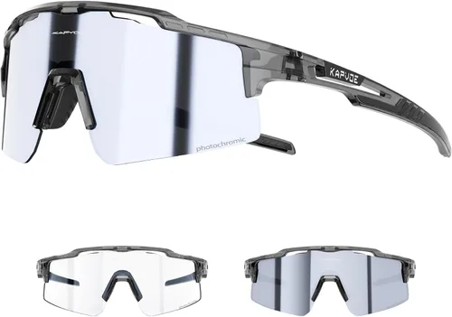 Miniatura 8 de KAPVOE Gafas de sol de ciclismo fotocromáticas para bicicleta de montaña, transparentes, MTB en bicicleta, equitación, béisbol, correr, golf