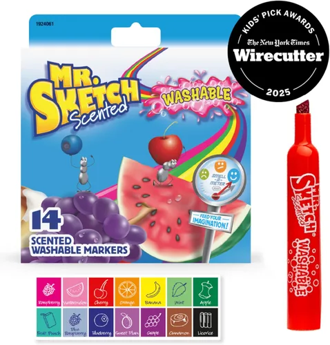Miniatura 2 de Mr. Sketch® Marcadores perfumados, punta de cincel, surtidos, paquete de 14