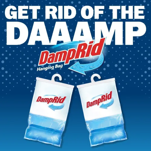 Miniatura 6 de Bolsas colgantes de absorción de humedad Damp Rid - 2 paquetes individuales de 15.4oz sin fragancia - Desodorante para armario y eliminador